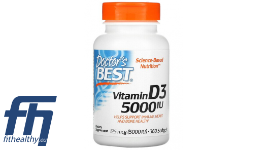 Doctor's Best Vitamin D3 125 mcg 5000 iu 360 softgels Premium