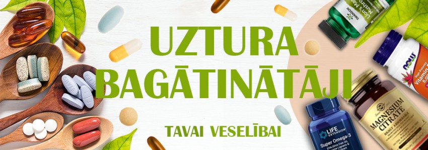 Uztura bagātinātāju piedāvājumi veselības uzlabošanai