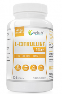 WISH Pharmaceutical L-Citrulline 500 mg L-citrulinas Azoto oksido stiprintuvai Amino rūgštys Prieš treniruotę ir energija
