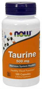 Now Foods Taurine 500 mg L-Taurīns Aminoskābes