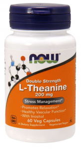 Now Foods L-Theanine 200 mg with Inositol Amino rūgštys