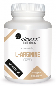 Aliness L-Arginine 800 mg Lämmastikoksiidi võimendid L-arginiin Aminohapped Enne treeningut ja energiat