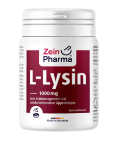 Zein Pharma L-Lysine 1000 mg L-lizinas Amino rūgštys