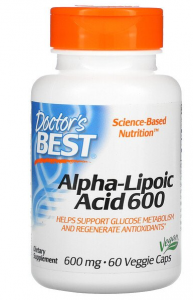 Doctor's Best Alpha-Lipoic Acid 600 mg Söögiisu kontroll Kaalu juhtimine