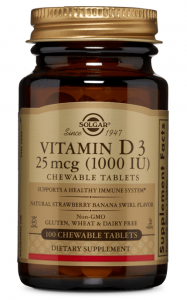 Solgar Vitamin D3 1000 IU 25 mcg Chewable