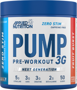 Applied Nutrition Pump 3G Zero Stimulant Azoto oksido stiprintuvai Prieš treniruotę ir energija