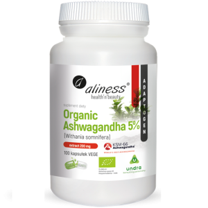 Aliness Organic Ashwagandha 5% KSM-66 200 mg