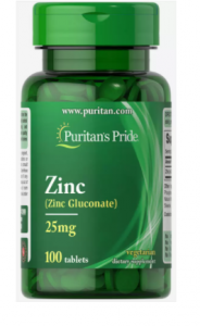 Puritan's Pride Zinc Gluconate 25 mg