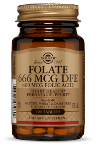 Solgar Folate 666 mcg DFE (400 mcg folic acid)