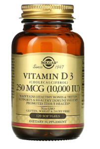 Solgar Vitamin D3  250 mcg (10.000 iu)