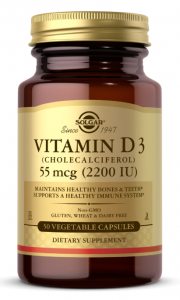 Solgar Vitamin D3 (Cholecalciferol) 55 mcg (2200 iu)