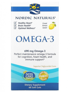 Nordic Naturals Omega-3 Lemon 690 mg
