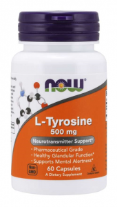 Now Foods L-Tyrosine 500 mg L-tirozinas Amino rūgštys
