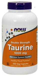 Now Foods Taurine 1000 mg L-Taurīns Aminoskābes