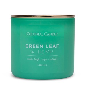 Colonial-Candle® Scented Candle Green Leaf & Hemp