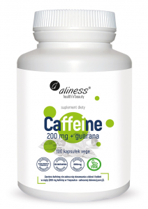Aliness Caffeine 200 mg + guarana Kofeīns Pirms Treniņa Un Еnerģētiķi