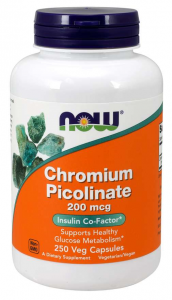 Now Foods Chromium Picolinate 200 mcg Apetito kontrolė Svorio valdymas