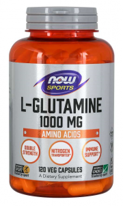 Now Foods L-Glutamine 1000 mg L-Glutamīns Aminoskābes Pēc Slodzes Un Reģenerācija