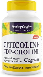 Healthy Origins Citicoline CDP-Choline (Cognizin) 250 mg