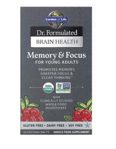 Garden of Life Dr. Formulated Brain Health Memory & Focus for Young Adults