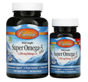 Carlson Labs Wild Caught Super Omega-3 Gems 1200 mg