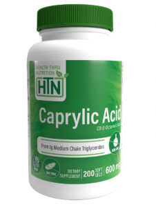 Health Thru Nutrition Caprylic Acid 600 mg MCT õli Kaalu juhtimine