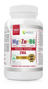 WISH Pharmaceutical Magnesium + Zinc + Vitamin  B6 (ZMA) Testosterone Level Support