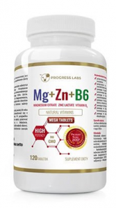 Progress Labs Mg+Zn+Vit B6, ZMA Testosterona Līmeņa Atbalsts