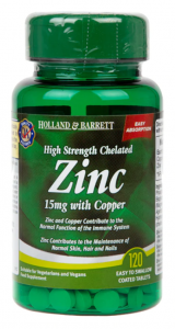 Holland & Barrett High Strength Chelated Zinc 15mg with Copper