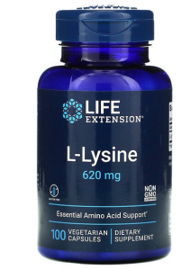 Life Extension L-Lysine 620 mg L-lizinas Amino rūgštys