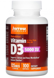 Jarrow Formulas Vitamin D3 125 mcg 5000 iu