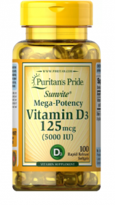 Puritan's Pride Vitamin D3 125 mcg (5000 iu)