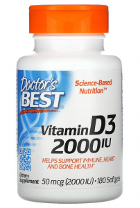 Doctor's Best Vitamin D3 50 mcg 2000 iu