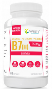 WISH Pharmaceutical Biotin Vitamin B7 (H) 2500mcg + Prebiotic