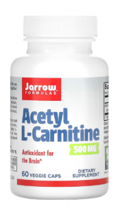Jarrow Formulas Acetyl L-Carnitine 500 mg L-Karnitīns Svara Kontrole