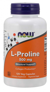 Now Foods L-Proline 500 mg Aminoskābes