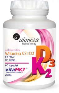 Aliness Vitamin K2 MK-7 100 µg D3 2000