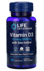 Life Extension Vitamin D3 5000 with Sea-Iodine