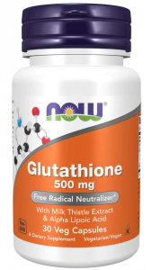 Now Foods Glutathione 500 mg with Milk Thistle Extract & Alpha Lipoic Acid