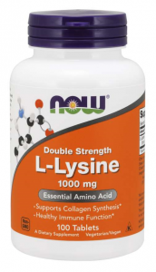 Now Foods L-Lysine 1000 mg L-lizinas Amino rūgštys