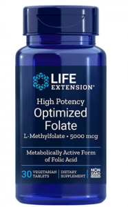 Life Extension High Potency Optimized Folate L-Methylfolate 5000 mcg