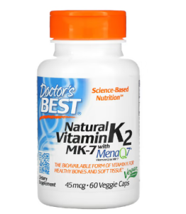 Doctor's Best Natural Vitamin K2 MK-7 with MenaQ7 45 mcg