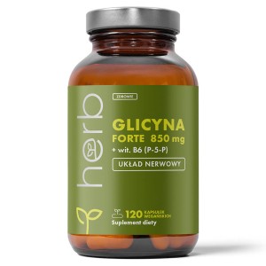 HERB Glycine FORTE 850 mg + vitamin B6 (P-5-P) L-Glycine Amino Acids