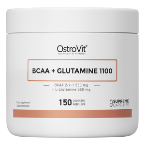 OstroVit BCAA + Glutamine 1100 mg L-Glutamīns Aminoskābes