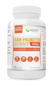 WISH Pharmaceutical Saw Palmetto Extract 600 mg Testosterona Līmeņa Atbalsts