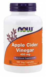 Now Foods Apple Cider Vinegar 450 mg Apetito kontrolė Svorio valdymas
