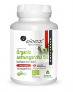 Aliness Organic Ashwagandha 5% KSM-66 500 mg