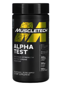 MuscleTech Alpha Test Testosterono lygio palaikymas