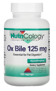 NutriCology Ox Bile 125 mg