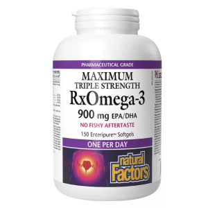 Natural Factors RxOmega-3 Maximum Triple Strength 900 mg